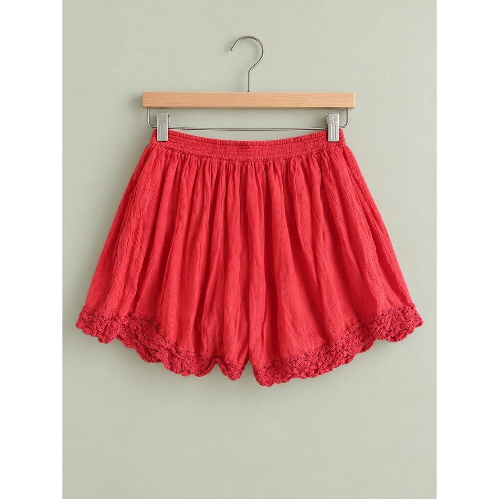 Free People Embroidered Lace-Trim Boho Shorts – Small - Picture 4 of 4